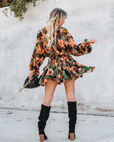 Simba Floral Rope Tie Ruffle Dress Ins Street